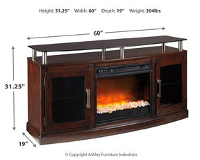Chanceen 60" TV Stand with Electric Fireplace - TV Stand - Half Price Furniture