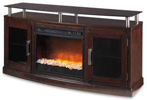 Chanceen 60" TV Stand with Electric Fireplace - TV Stand - Half Price Furniture