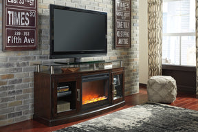 Chanceen 60" TV Stand with Electric Fireplace - TV Stand - Half Price Furniture