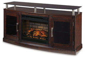 Chanceen 60" TV Stand with Electric Fireplace - TV Stand - Half Price Furniture