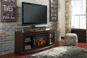 Chanceen 60" TV Stand with Electric Fireplace - TV Stand - Half Price Furniture
