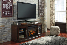 Chanceen 60" TV Stand with Electric Fireplace - TV Stand - Half Price Furniture