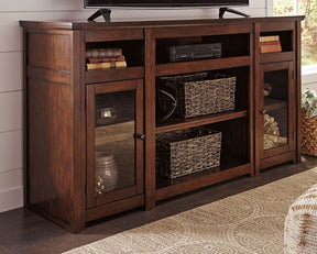 Harpan 72" TV Stand with Electric Fireplace Half Price Furniture