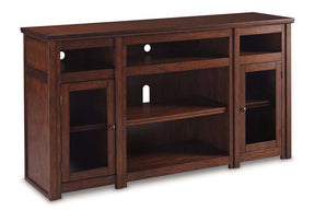 Harpan 72" TV Stand with Electric Fireplace Half Price Furniture