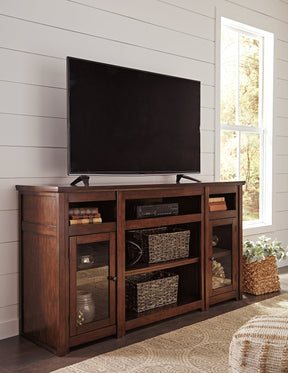 Harpan 72" TV Stand with Electric Fireplace Half Price Furniture
