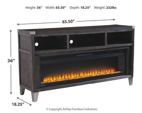 Todoe 65" TV Stand with Electric Fireplace - Half Price Furniture