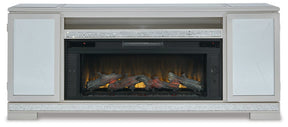 Flamory 72" TV Stand with Electric Fireplace - TV Stand - Half Price Furniture