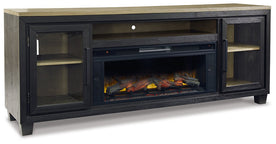 Foyland 83" TV Stand with Electric Fireplace Half Price Furniture