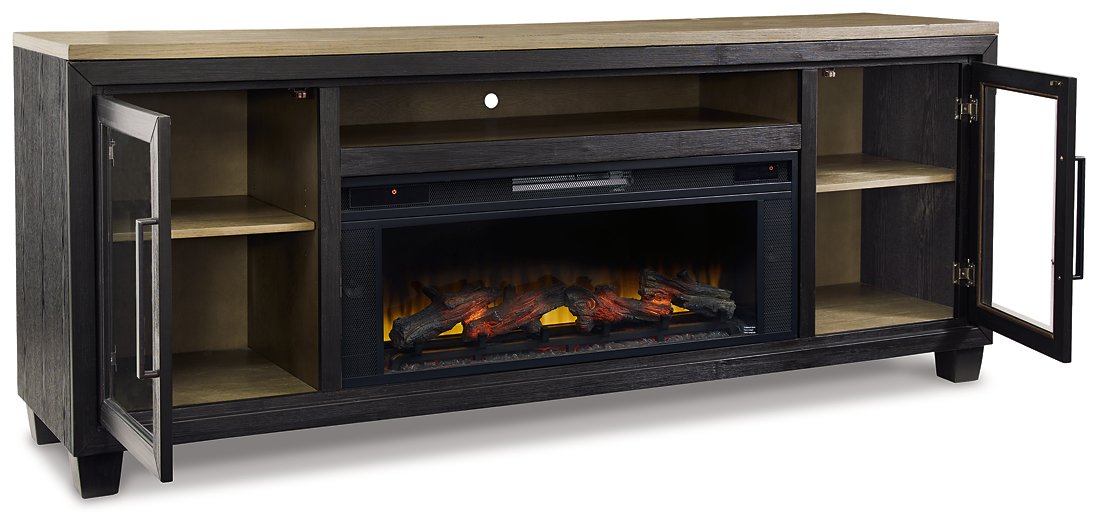 Foyland 83" TV Stand with Electric Fireplace - Half Price Furniture