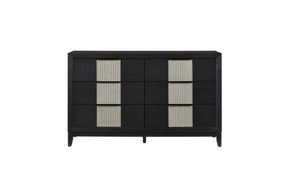 Charcoal and gray dresser, front view