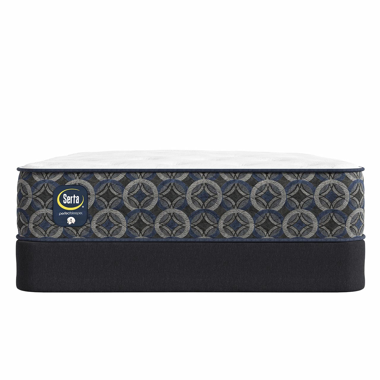 Serta Granthester Medium Mattress and box spring front view