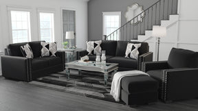 Ashley Furniture Las Vegas Sore Gleston Sofa & Loveseat Set 12206-38-35 in Onyx Fabric by Ashley 