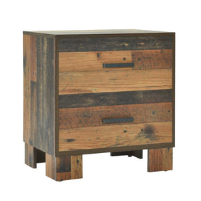 Sidney Panel 4 Piece Bedroom Set in Rustic Pine
