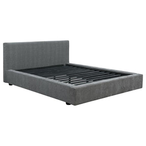 Gregory Upholstered Platform Bed Graphite Gregory Upholstered Platform Bed Graphite Half Price Furniture