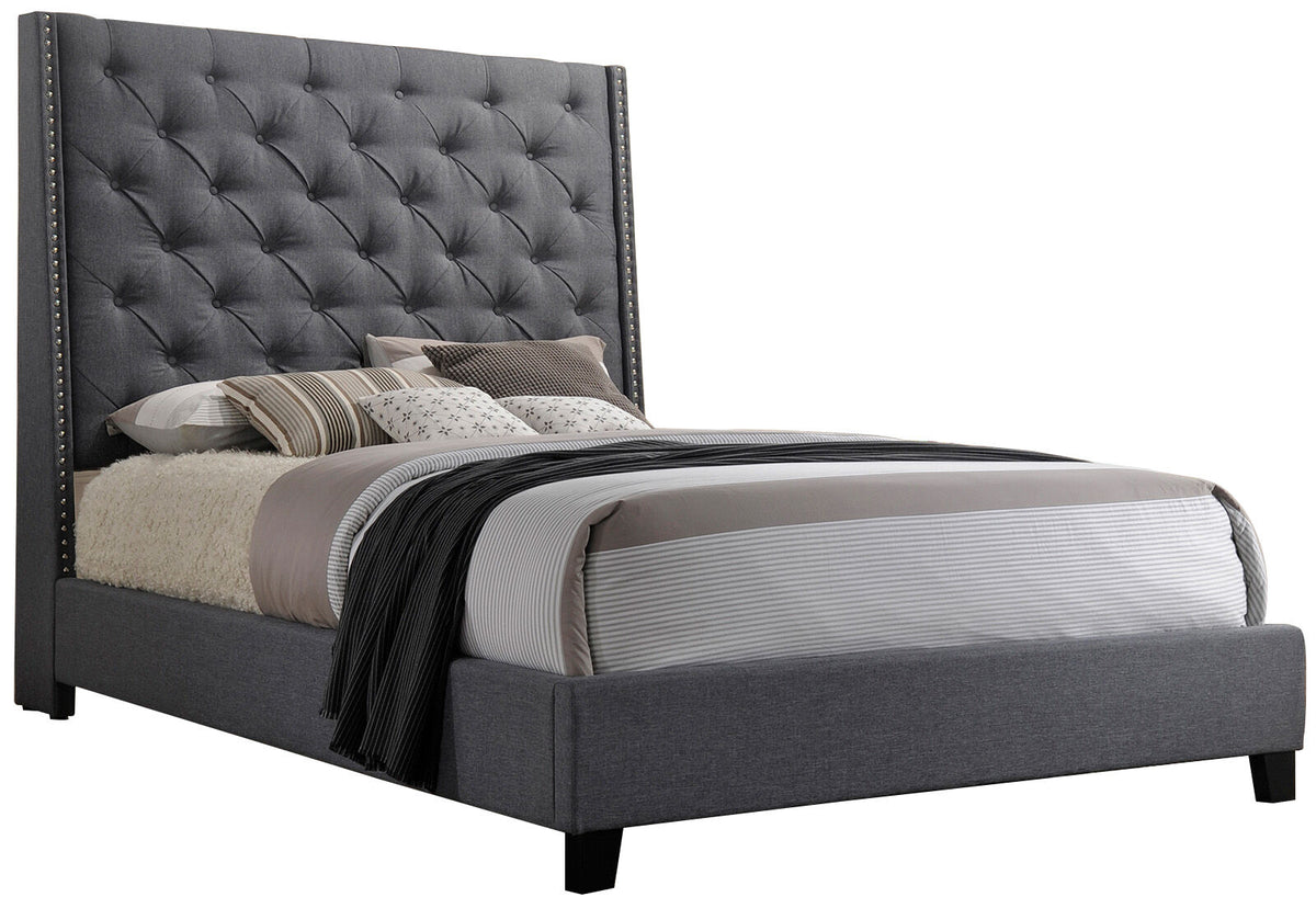 CHANTILLY Gray Bed - Las Vegas Furniture Stores