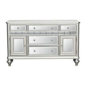 glamorous reflection Dining Room Collection  7 Pc. Silver Extendable Dining Room Set | Furniture is located in Las Vegas and Henderson Half Price Furniture
