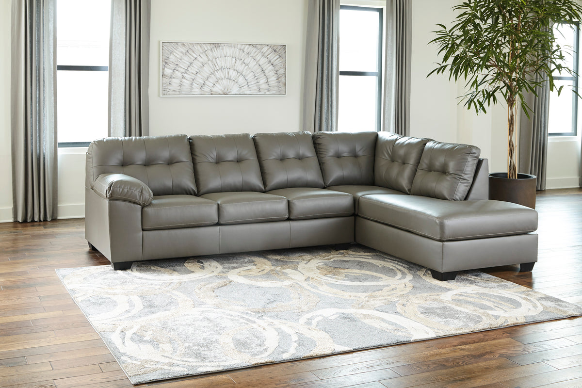 Donlen 2 Pc Sectional Living Room Donlen 2 Pc Sectional Living Room | White modern Sectional Las Vegas Furniture store Half Price Furniture