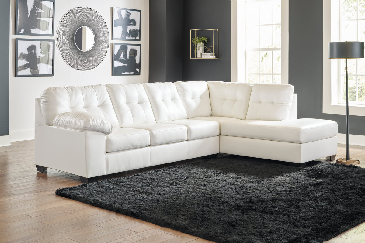 Donlen 2 Pc Sectional Living Room Donlen 2 Pc Sectional Living Room | White modern Sectional Las Vegas Furniture store Las Vegas Furniture Stores