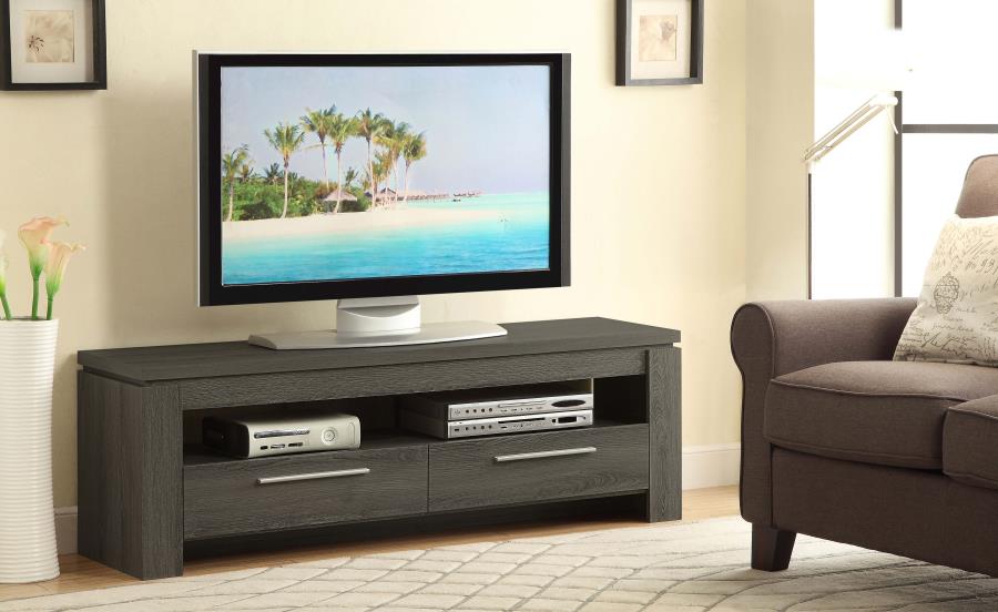 2-drawer TV Console Weathered Grey