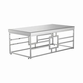 Geometric Frame Rectangular Coffee Table Chrome Geometric Frame Rectangular Coffee Table Chrome Half Price Furniture