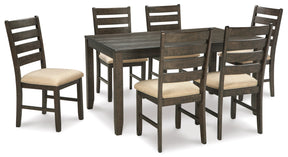 Rokane 7Pc. Dining Room Set , Brown Half Price Furniture