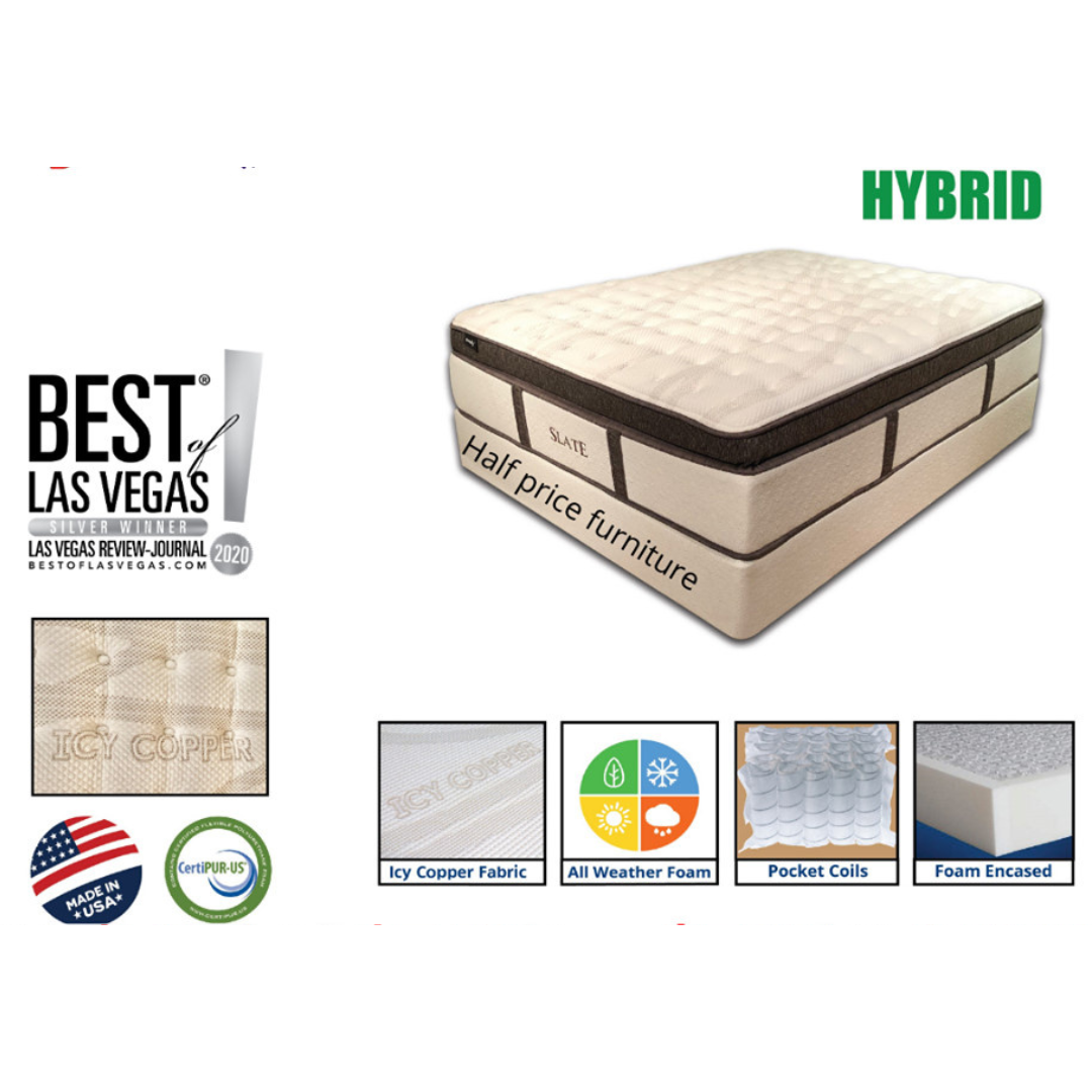 Slate Pillow Top Mattress collection Slate Pillow Top Mattress collection in Queen or king  Half Price Furniture