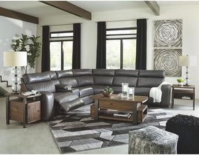 Samperstone Power Reclining Sectional 55203-58-57-19-77-46-62 Half Price Furniture